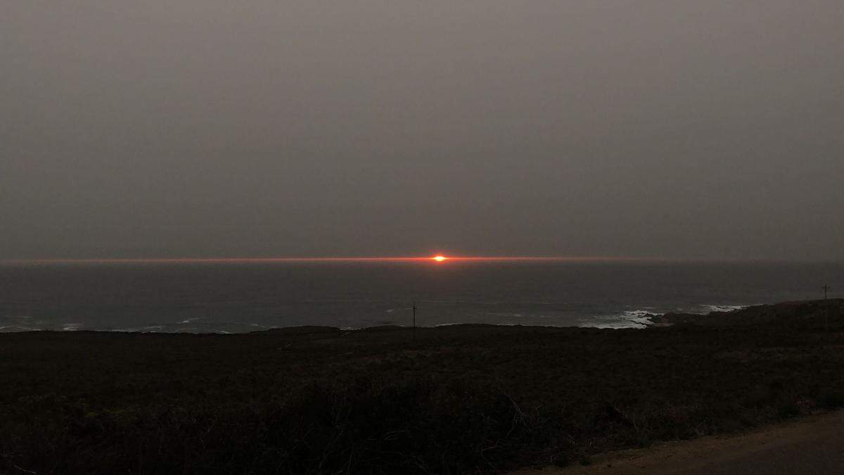 A spooky sunset from Montaña De Oro State Park on Wednesday, Aug. 19, 2020.