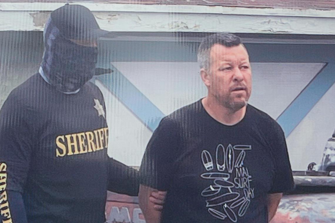 Paul Flores is arrested in San Pedro on Tuesday, April 13, 2021, on suspicion of murdering Kristin Smart in 1996.