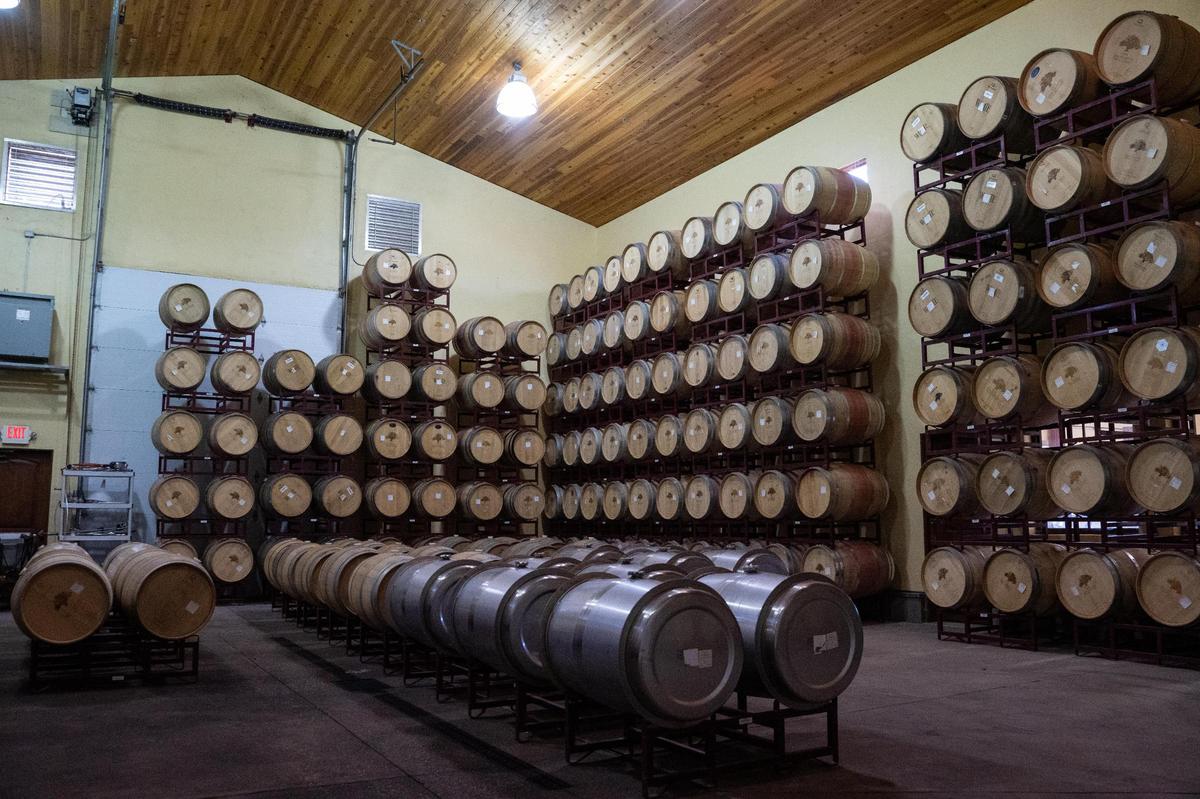Villa San-Juliette’s 100-acre vineyard produces 12 varietals of wine, and features a fully operational winery, tasting room and two large barrel rooms, pictured Friday, May 2, 2025.