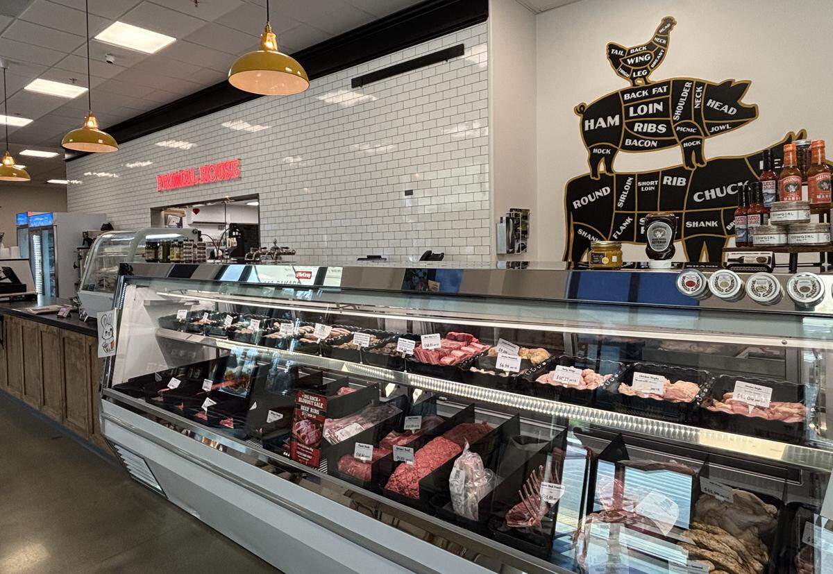 Primal House’s butcher shop at 3330 Ramada Drive in Paso Robles allows customers to choose a cut from the display case and have it cook it in the kitchen and served to them in the restaurant.
