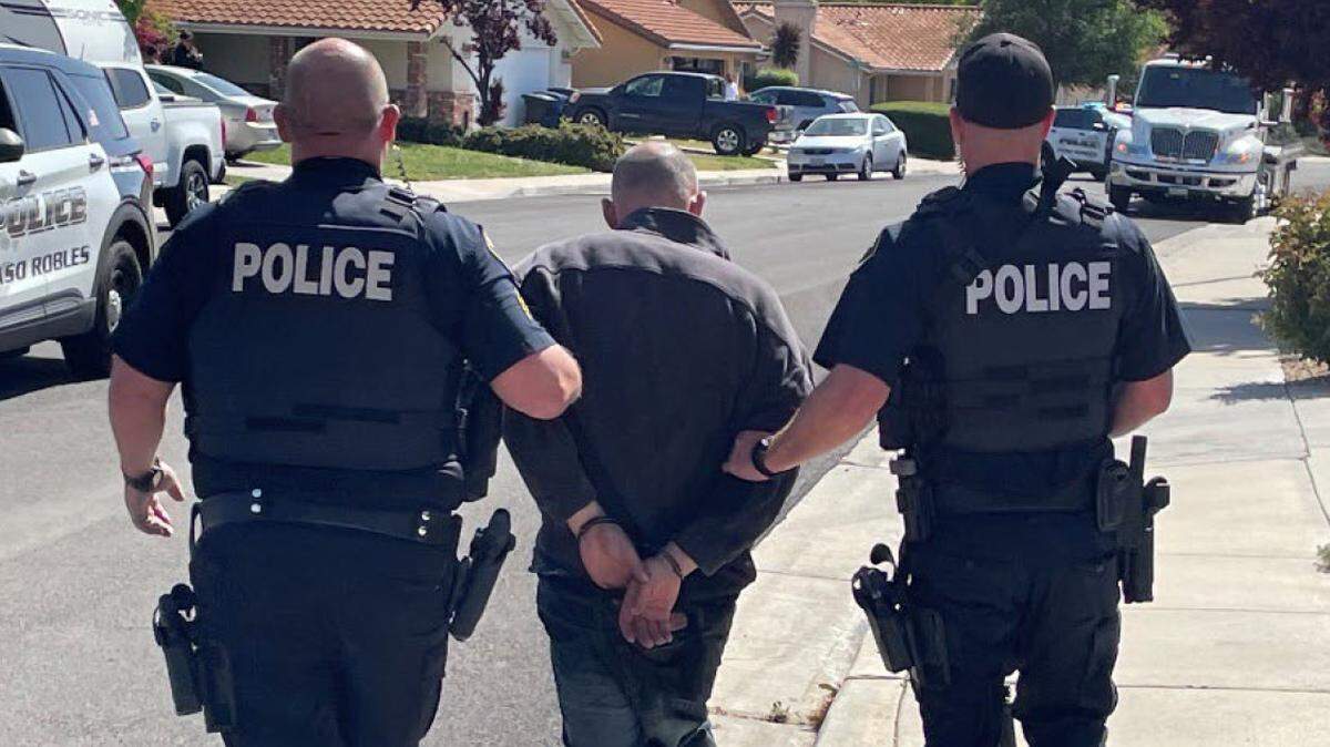 Paso Robles police arrest Cruz Gomez, who’s suspected in a deadly shooting in Creston and a stabbing in Paso Robles on Wednesday, April 6, 2022.