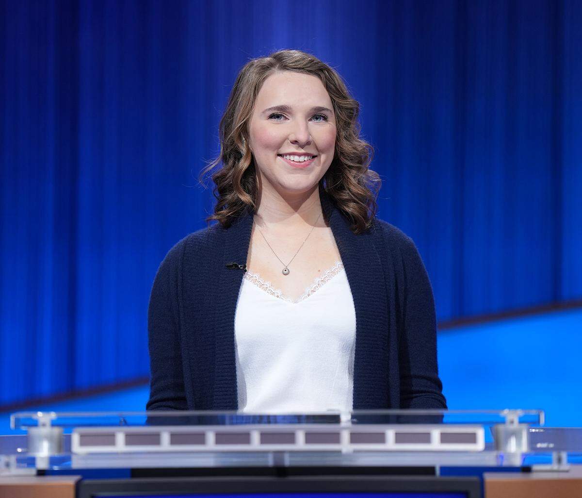Cal Poly student Audrey Sarin appears on a episode of “Jeopardy!” airing Monday, Feb. 20, 2023.