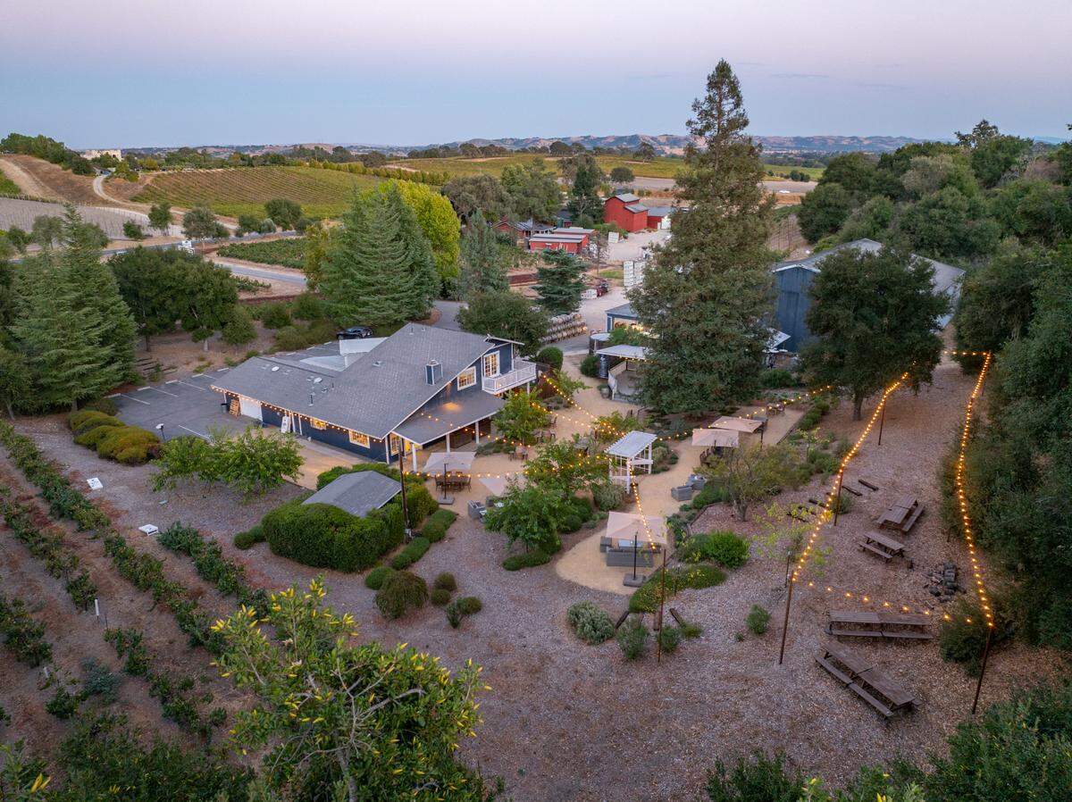 The Midnight Cellars property in Paso Robles’ Willow Creek District, located right off Highway 101, is for sale. The winery itself is not for sale.