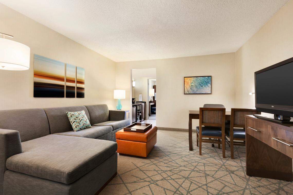 All 195 two-room suites were updated with new furniture, bedding, carpet and paint as part of the San Luis Obispo Embassy Suites' makeover.