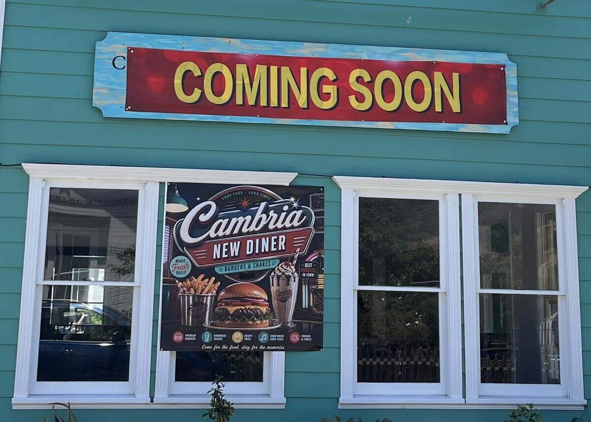 Cambria New Diner, a 1950s themed restaurant, is set to open at 4090 Burton Drive and Center Street in July 2026. The corner is seen here on June 16, 2026.