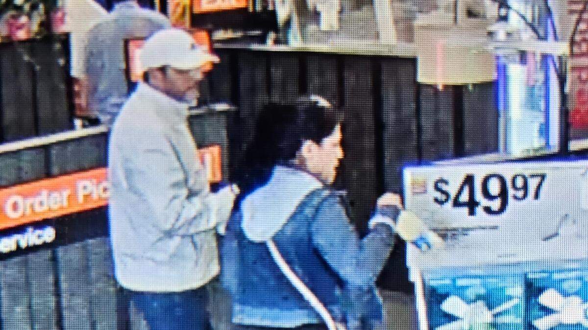 The San Luis Obispo Police Department is asking the public’s help identifying two people who are suspected of stealing a wallet and then going on a shopping spree at Home Depot.