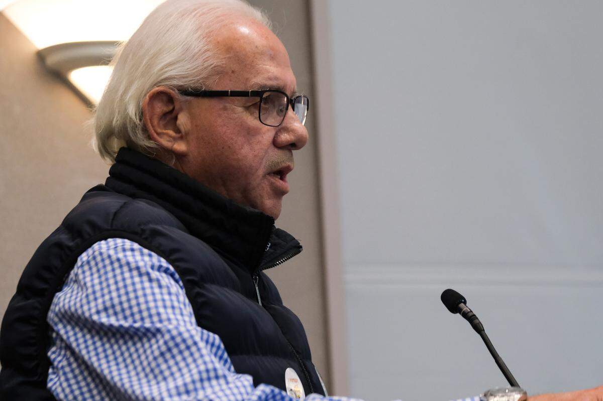 Paso Robles City Council candidate Michael Rivera speaks during public comment at a Paso Robles City Council meeting on Election Night on Nov. 5, 2024.