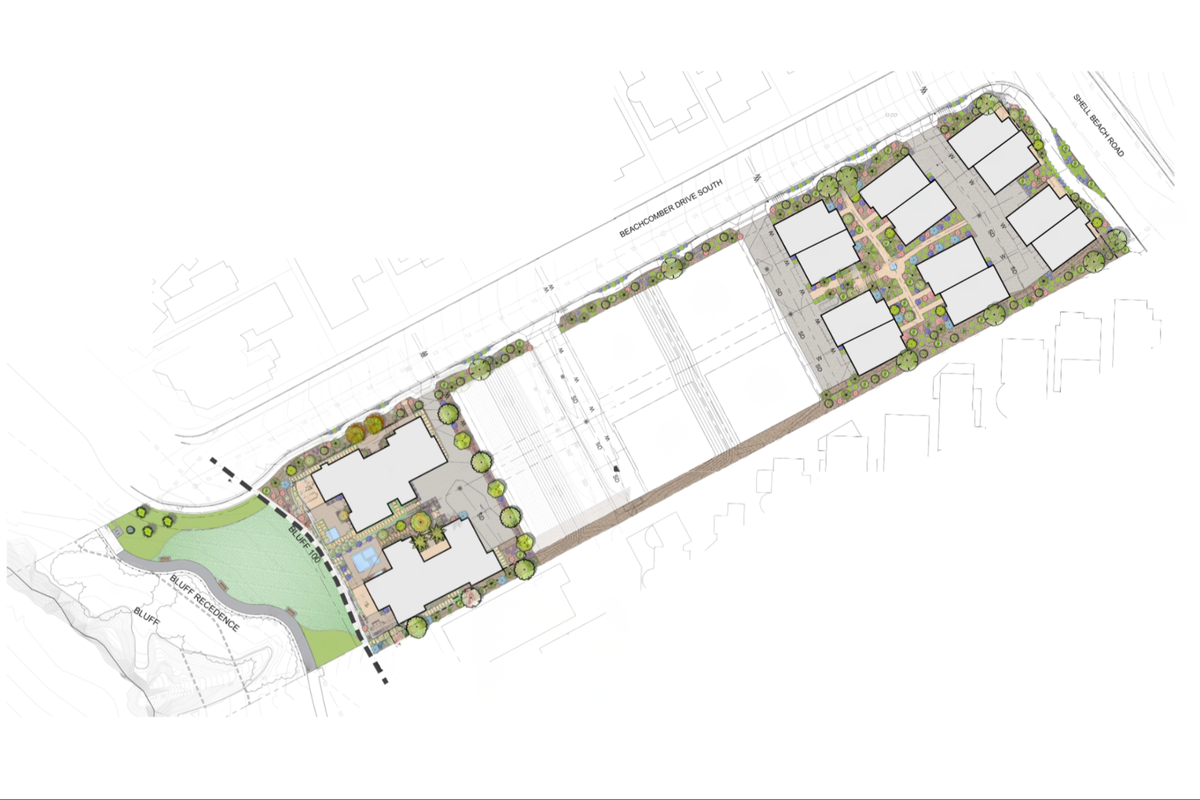 The Solemar housing project will consist of 12 townhomes and eight custom homesites, including a pair of oceanfront homes for the McNeal family, which owns the property.