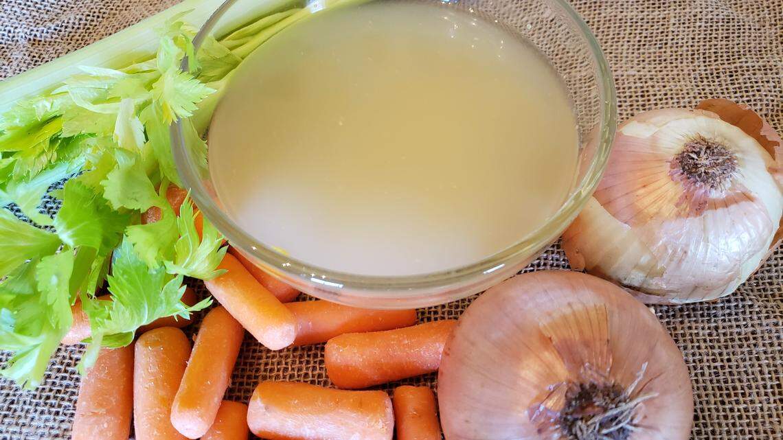 Chicken bone broth can be used for many comforting dishes.