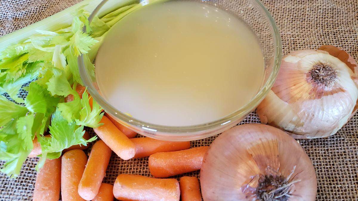 Chicken bone broth can be used for many comforting dishes.