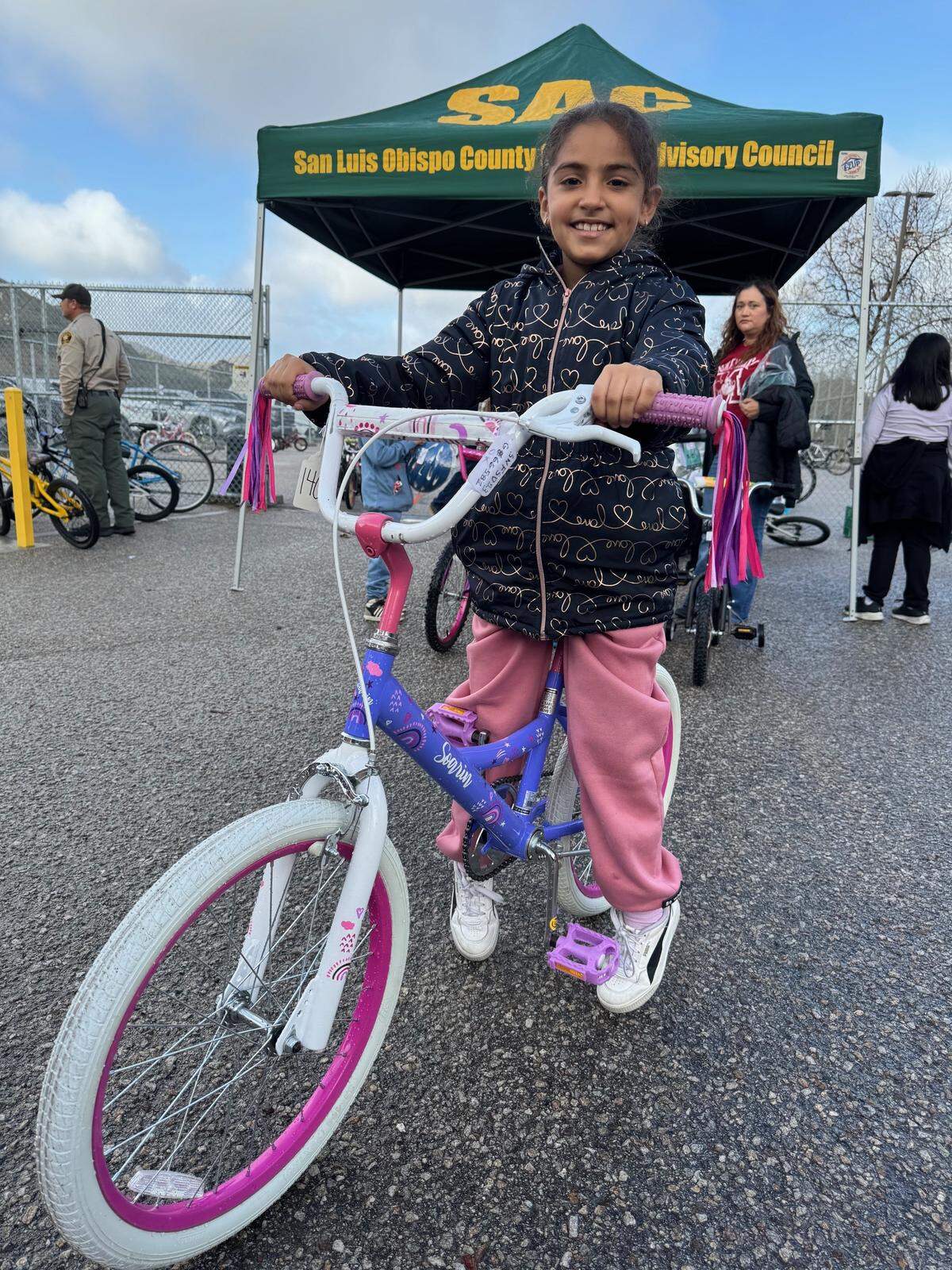 Since 1989, the San Luis Obispo County Sheriff’s Office has been giving away bicycles during the holiday season. This program was created to promote the holiday spirit by giving away refurbished bicycles and new helmets to children in need in San Luis Obispo County.