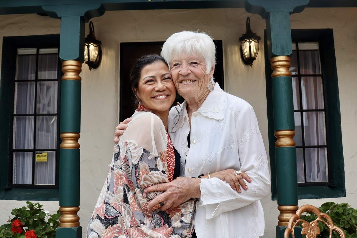 The Tea Trolley is reopening in Atascadero under new ownership, but the same name, on Friday, Sept. 26, 2025. Deneen DiCarlo, the shop’s new owner, left, worked closely with its founder, Wendy Richardson, to preserve her legacy while bringing a new, whimsical twist to the tea room.