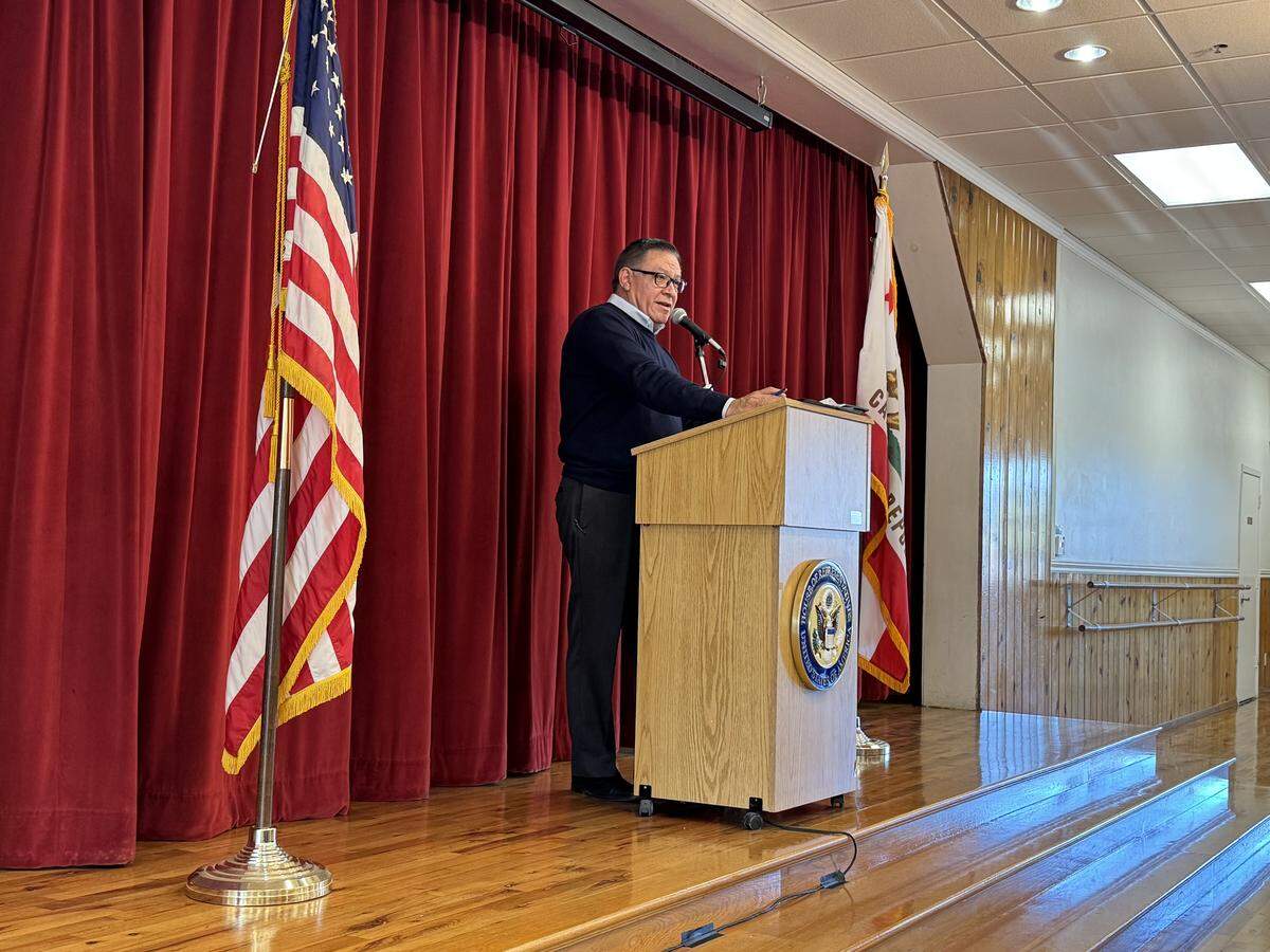 Central Coast Congressman Salud Carbajal answered questions from San Luis Obispo County constituents during a town hall event at the Grover Beach Community Center on May 4, 2026.