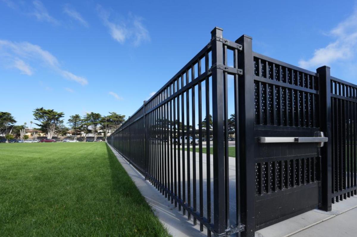 New fencing has been installed at Morro Bay High School. With the passage of Measure C, San Luis Coastal school district plans to install this type of fencing in front of every district school, other areas will be secured with chain link fencing.