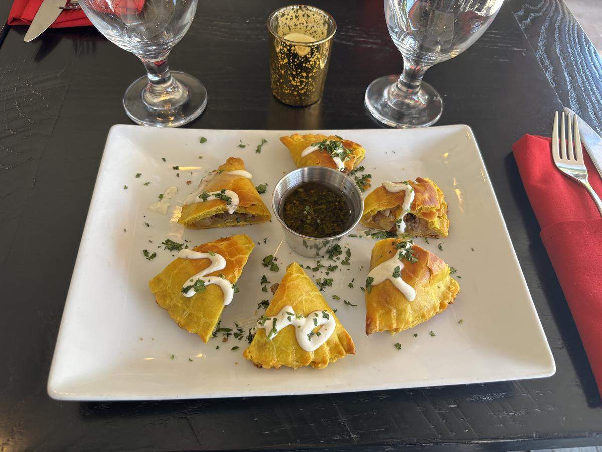 Empanadas paired with a salsa are served fresh at Paso Terra Bistro at 1021 Pine St. in Paso Robles.