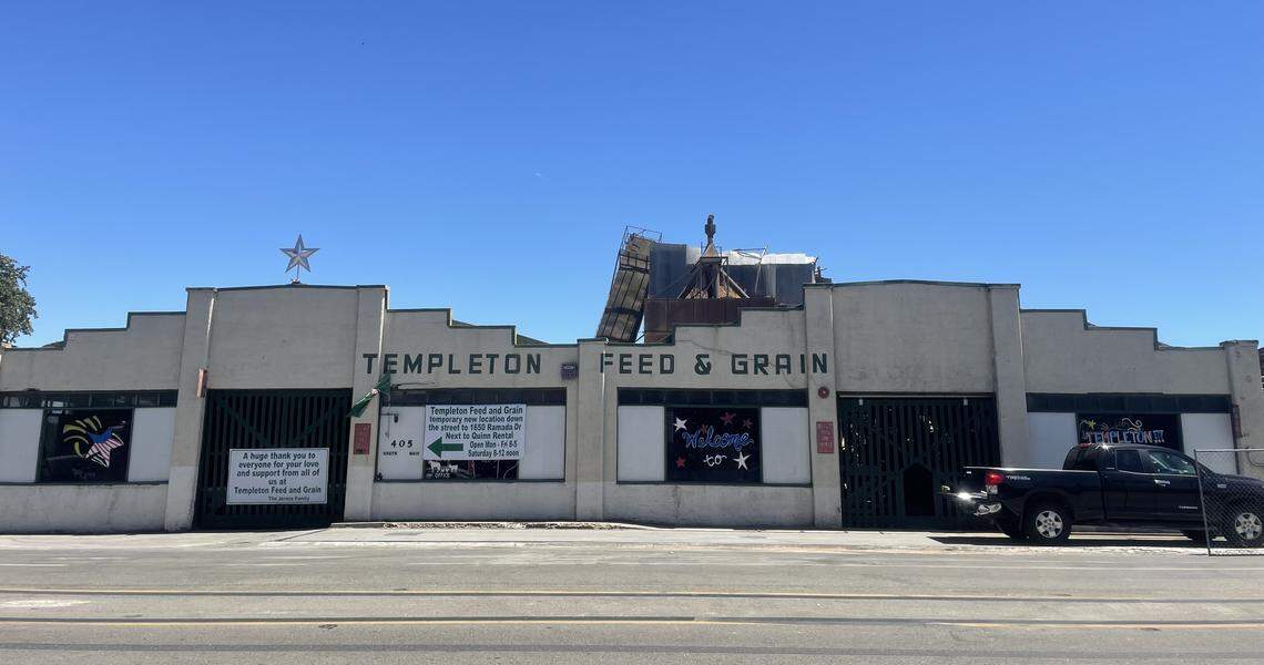 The Templeton Feed & Grain building on Wednesday, July 30, 2025.
