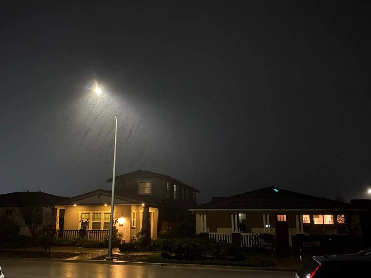 Rain falls near Prado Road in San Luis Obispo on Tuesday, Jan. 10, 2023.