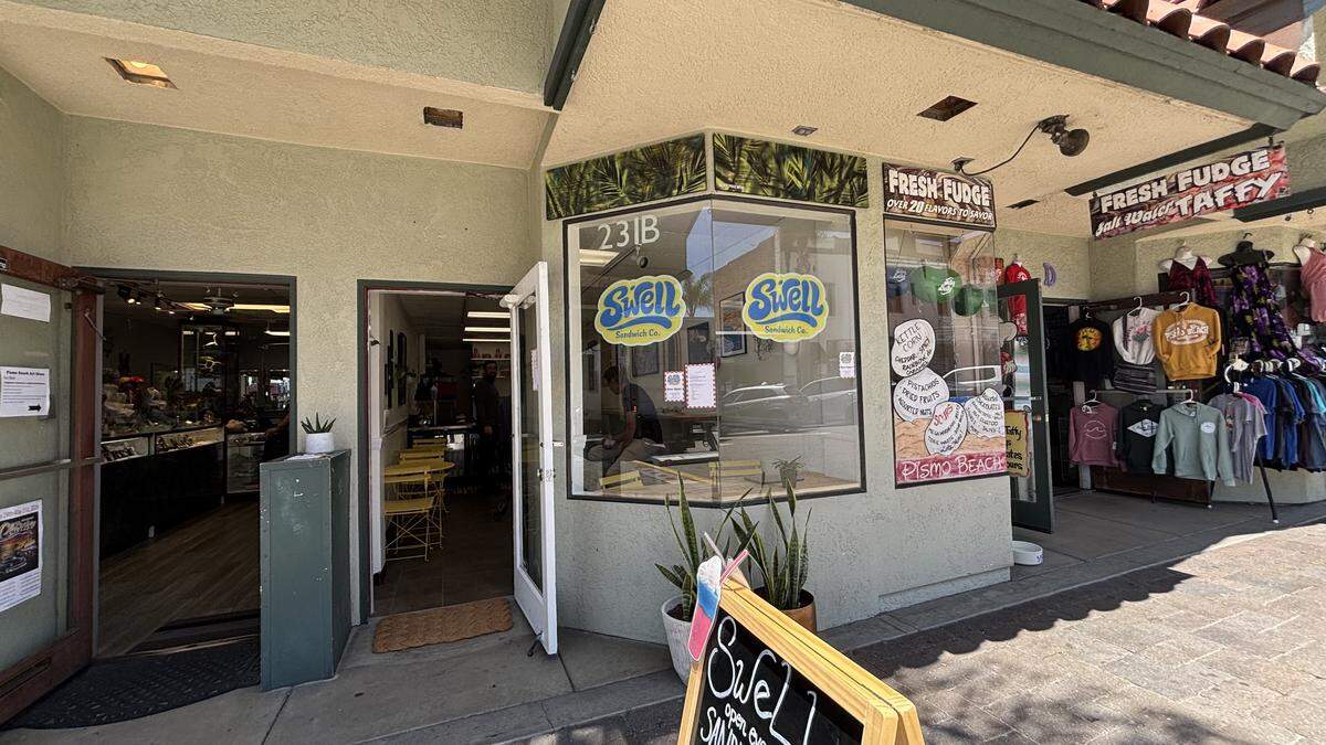 Swell Sandwich Shop at 231 B Pomeroy Ave. opened on April 23, 2026, serving cold cut sandwiches, chips, soda and its Beach Freeze slushy.