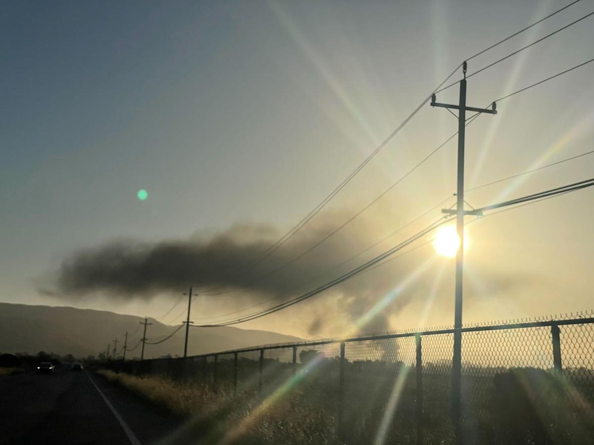 A massive plume of smoke from the fire at San Luis Ranch could be seen from around San Luis Obispo on June 11, 2024.
