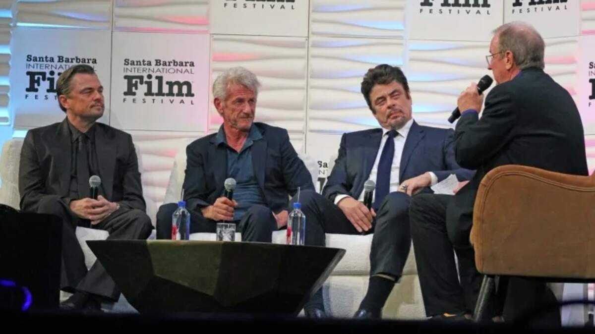 Actors, from left, Leonardo DiCaprio, Sean Penn and Bencio del Toro, were honored Monday night, Feb. 9, 2026, by the Santa Barbara International Film Festival with the Hammond Cinema Vanguard Award.