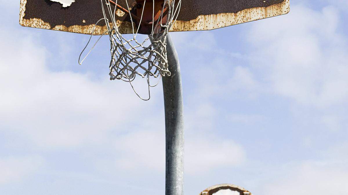 The basketball backboards are in need of repair at Fairgrove Elementary School in Grover Beach.