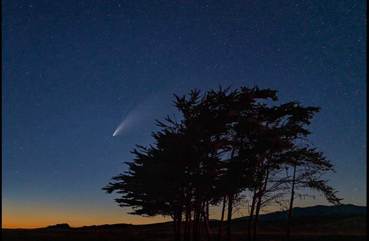 Alice Cahill shot this photo of the NEOWISE comet in the San Simeon area on July 18, 2020.