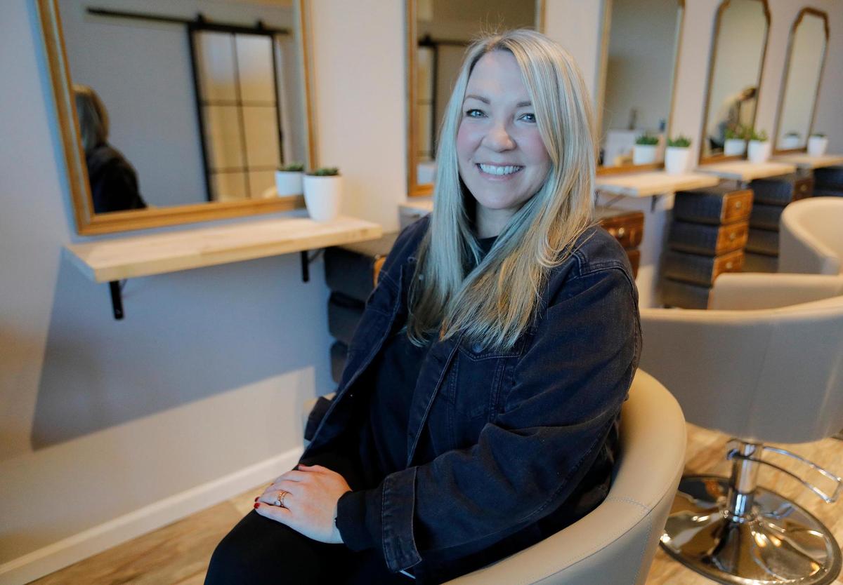 Hairstylist and business owner Sarah Strugis has opened The Wandering Blonde hair salon in Atascadero, San Luis Obispo County, California in December 2022.