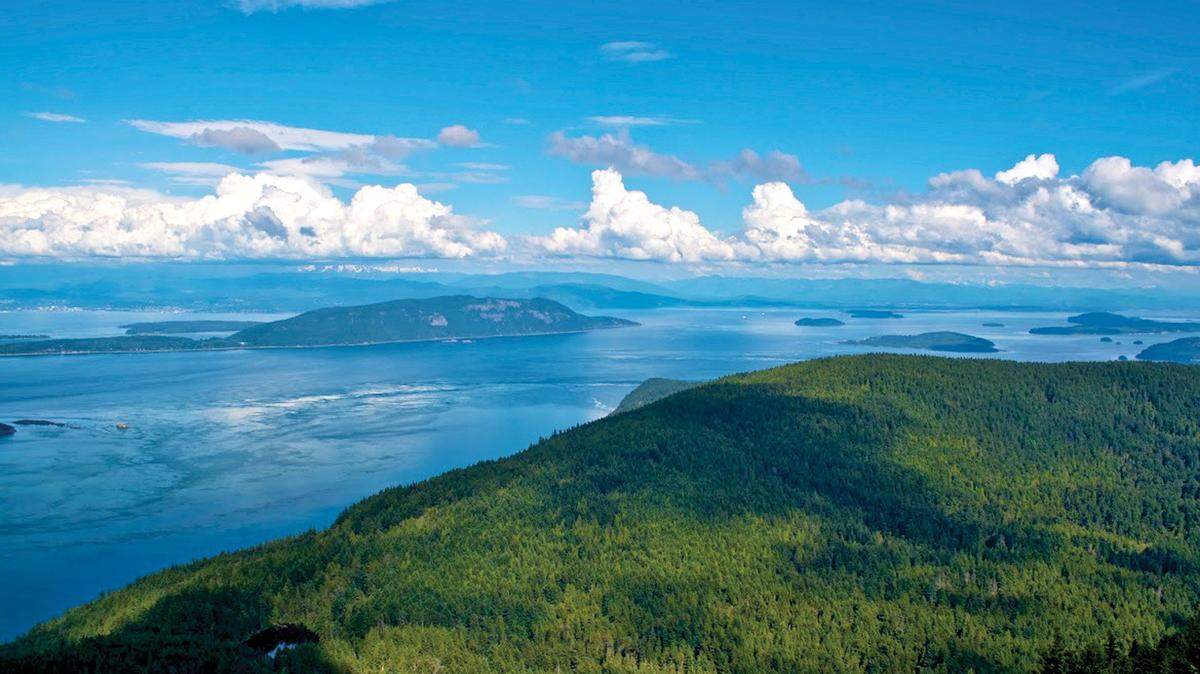 The hike up Mount Constitution offers stunning views of surrounding islands.