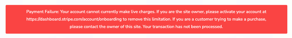 A screenshot of an error message from a Flipcause donation interface on Jan 7, 2026.