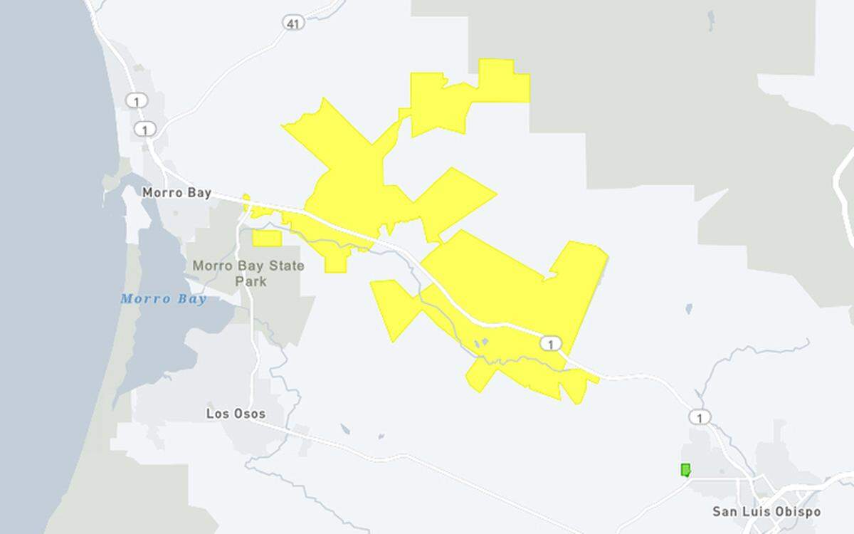 Cuesta College and 292 North County PG&E customers lost power around 10:03 a.m. Wednesday morning.