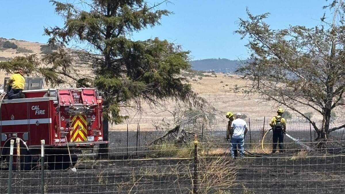 A portion of the Jewish Community Center’s 10-acre property in San Luis Obispo was burned in an 18-acre fire on July 5, 2026.