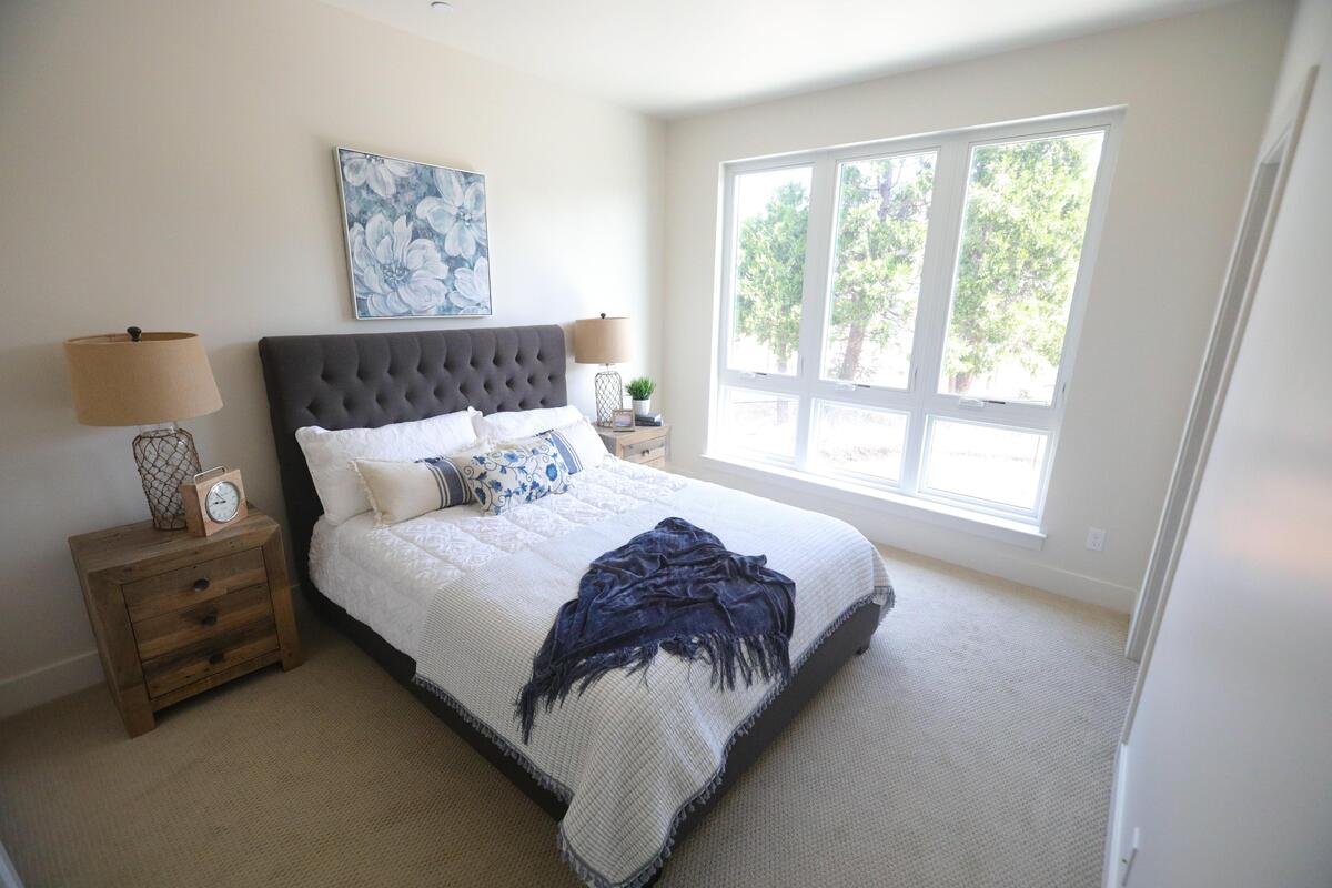 Chuck Braff is building a 43-unit housing development called The Yard off Victoria Avenue. This is the master bedroom in a two-bedroom condo.