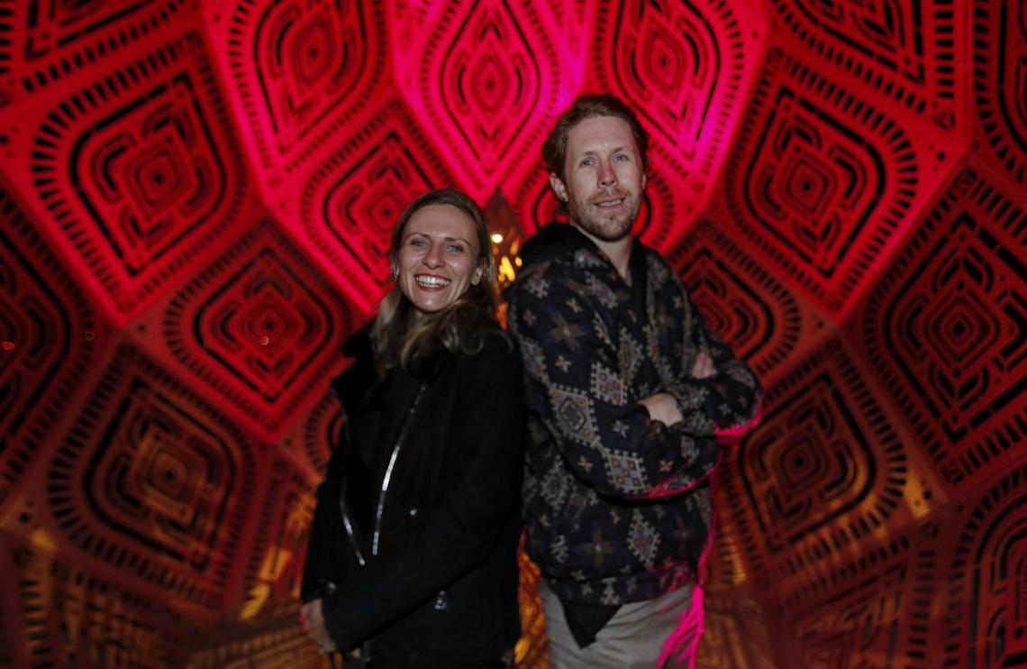 Sensorio in Paso Robles held its fifth anniversary Illumination Gala on Thursday, May 23, 2024. The event featured a debut of the installation DIMENSIONS by HYBYCOZO, created by artists Yelena Filipchuk and Serge Beaulieu of Los Angeles.