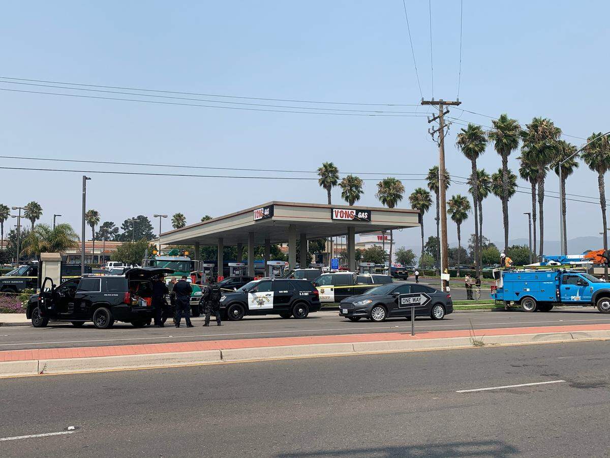 San Luis Obispo County sheriff’s deputies responded to an active shooter in the Vons parking lot in Nipomo in August 2020. The gunman was killed in a shootout with deputies and CHP officers.