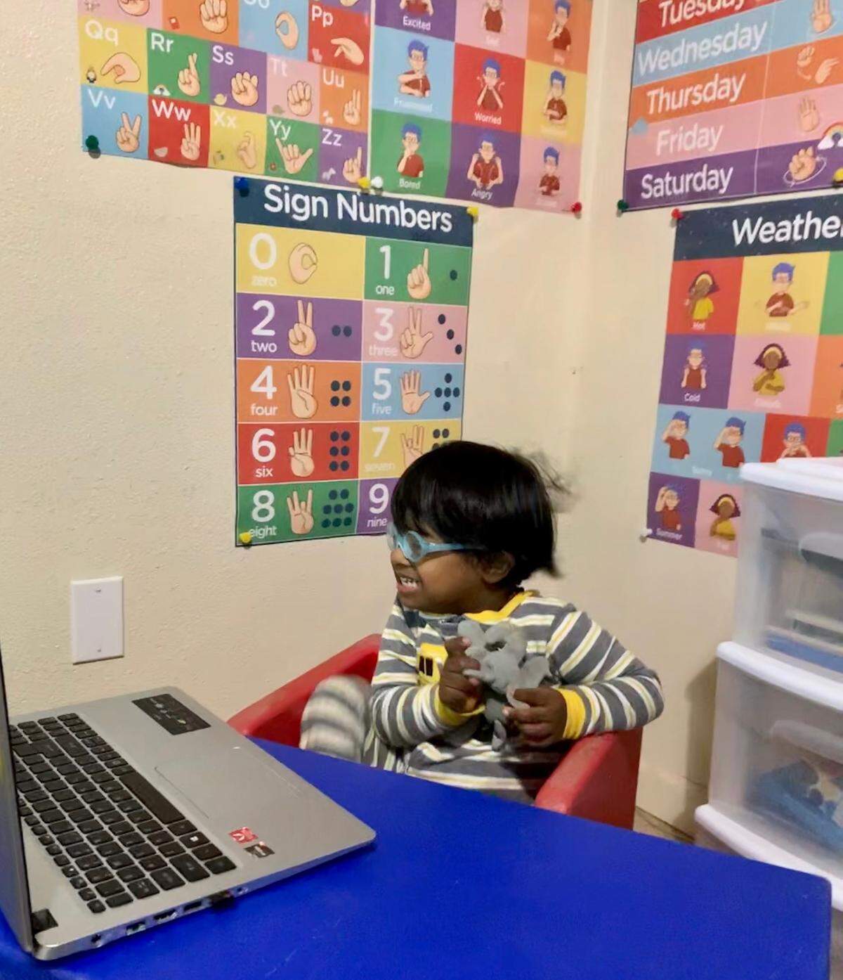 Xander Sullivan, 3, is a special education student at San Gabriel Elementary School in Atascadero, California. His mom, Sarah, said it’s important that parents have the choice of sending their kids back to in-person school despite COVID-19.
