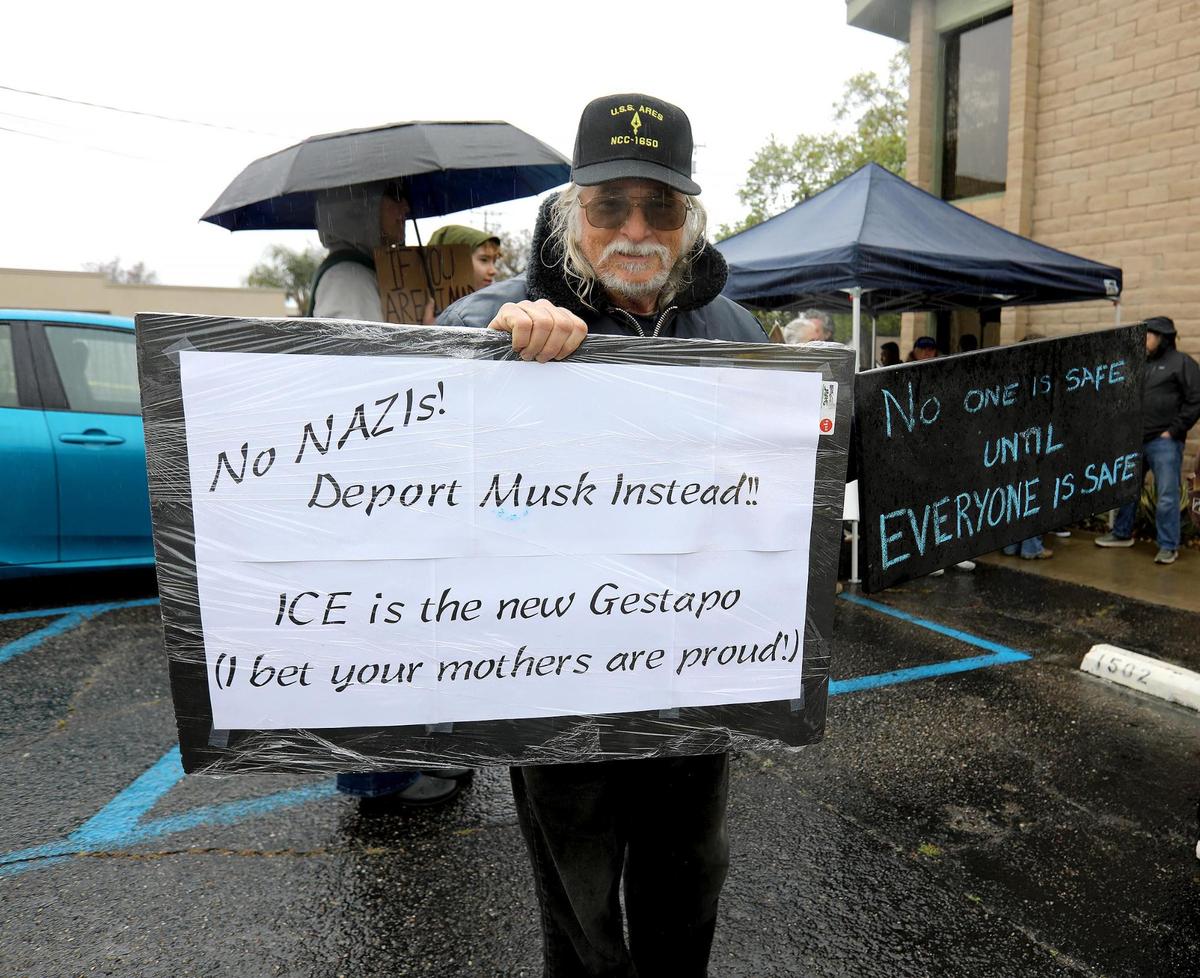 The Mixteco Indígena Community Organizing Project and other immigrant advocacy organizations led a march in Paso Robles to protest deportation and President Donald Trump’s immigration policies on Sunday, March 30, 2025.