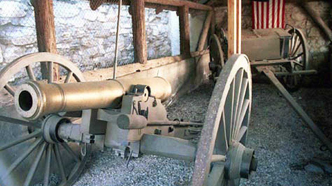 Old Abe on display in the charming Gold Rush town of Volcano.