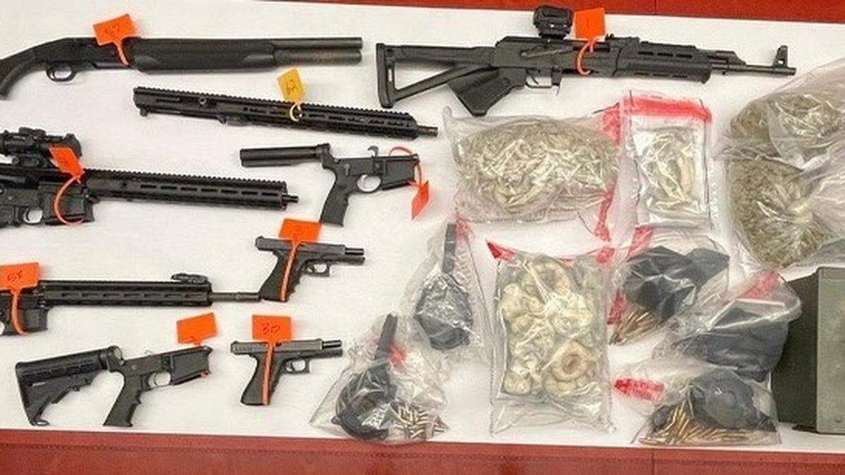Nearly two pounds of hallucinogenic mushrooms and several firearms were confiscated from Todd Iliff in Paso Robles on May 20, 2022.