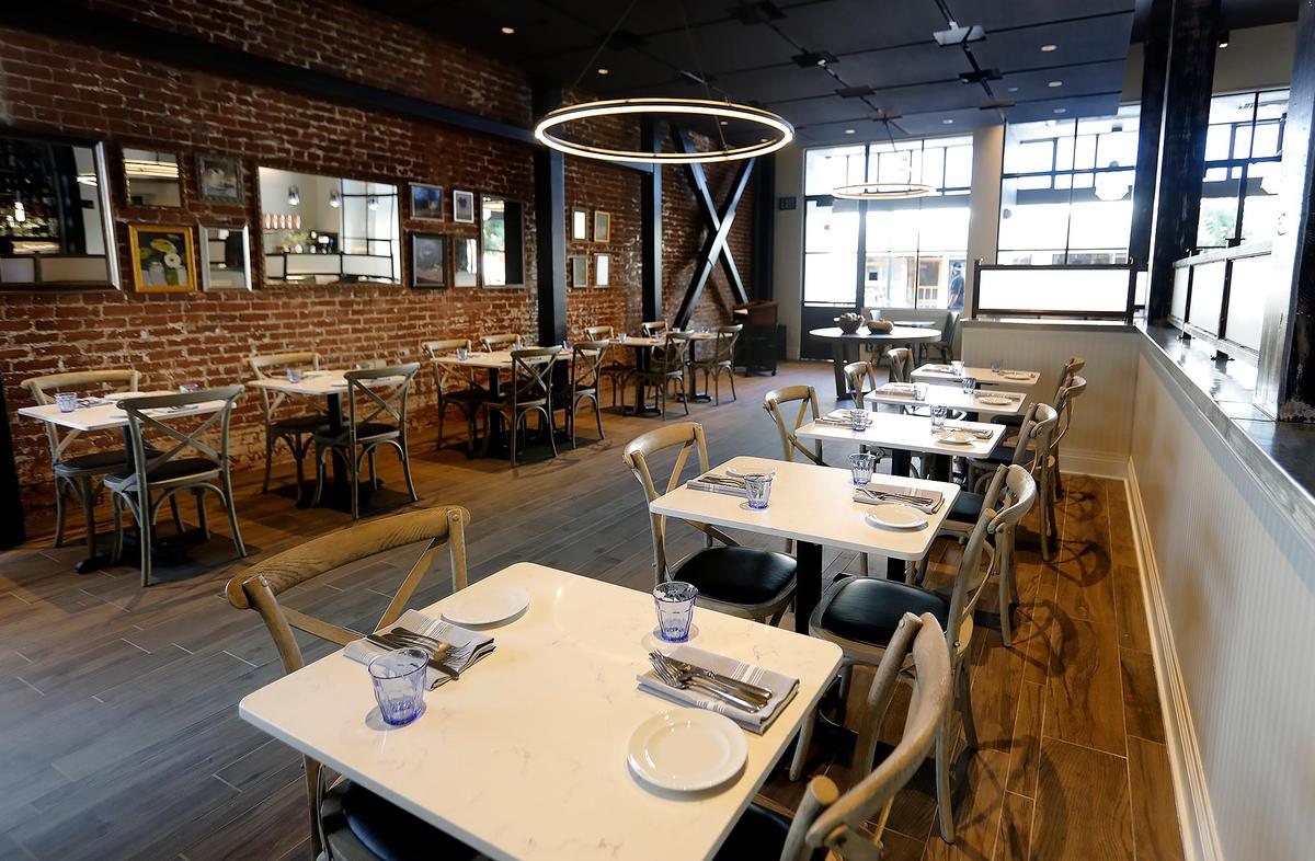 Hotel Cerro’s Brassiere SLO is located in the space that used to be occupied by SLO Brewing Co. The familiar brick wall was preserved as part of the construction.