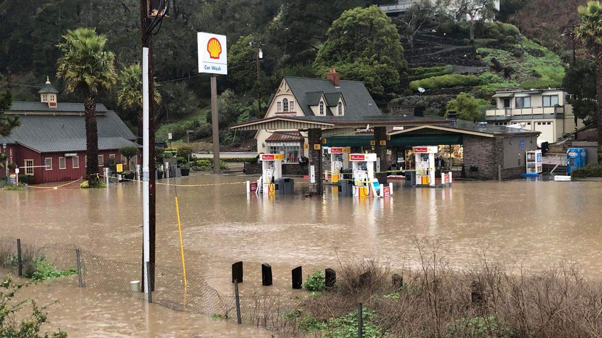 Cambria hit with flooding, road closures as storm hammers North Coast