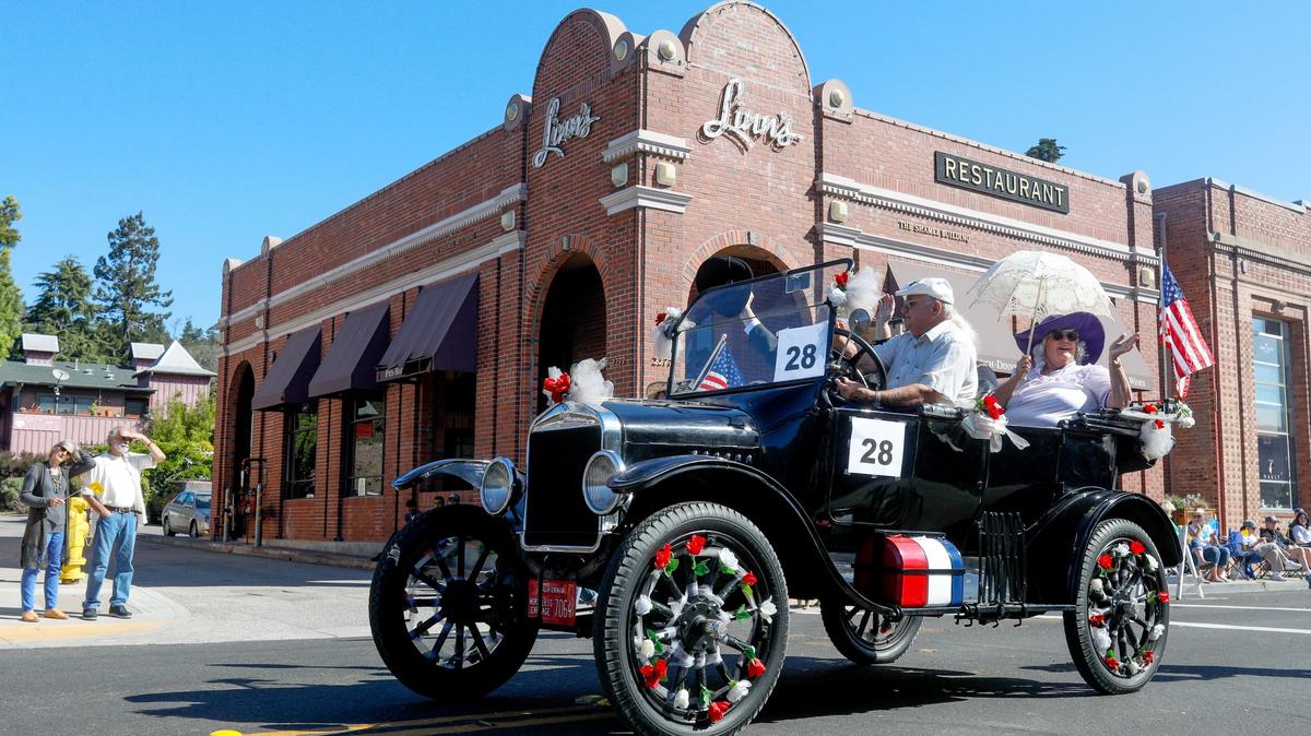 The Cambria Historical Society entered an antique car in the Pinedorado Parade, which kicked off the Cambria Lions Club’s annual Labor Day weekend celebration, themed “70 Years Strong” this year. It officially began with the start of the annual parade at Bridge and Main streets at 9:30 a.m. Saturday, Sept. 1.