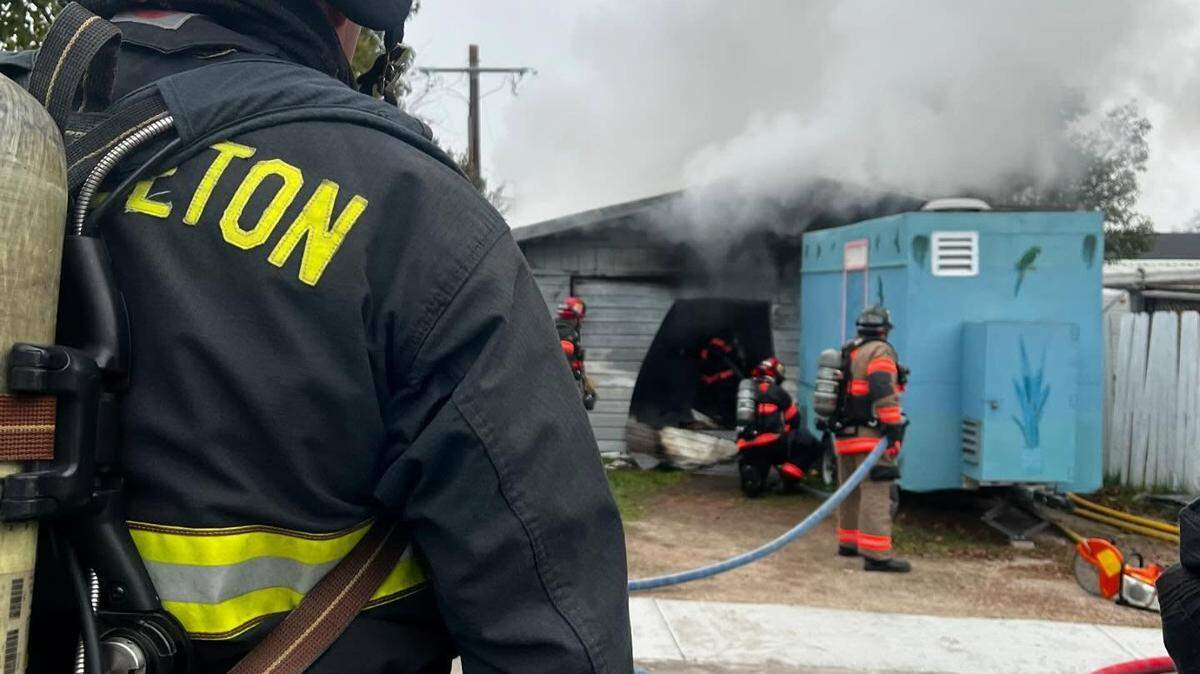 First responders knocked down a residential fire at an Atascadero home on Jan. 18, 2025.
