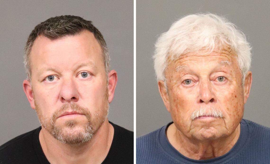 Paul Flores, left, has been arrested on suspicion of murder in the disappearance of Cal Poly student Kristin Smart. His father, Ruben Flores, is suspected of being an accessory in the case.