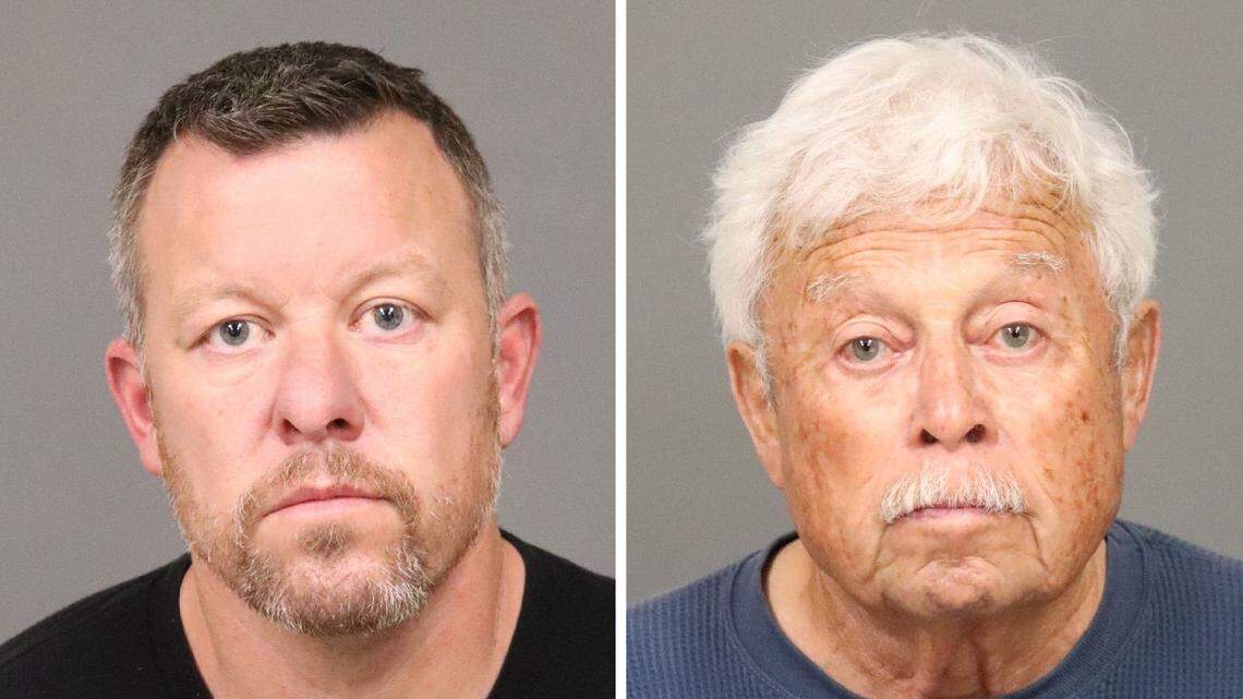 Paul Flores, left, has been arrested on suspicion of murder in the disappearance of Cal Poly student Kristin Smart. His father, Ruben Flores, is suspected of being an accessory in the case.