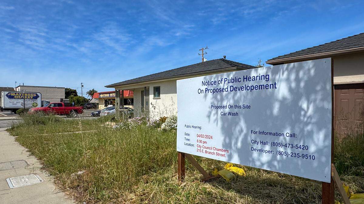 Ryan Talley and Cebulla Associates proposed building an automated car wash in Arroyo Grande on East Grand Avenue during a Planning Commission meeting April 2, 2024. The project was denied.