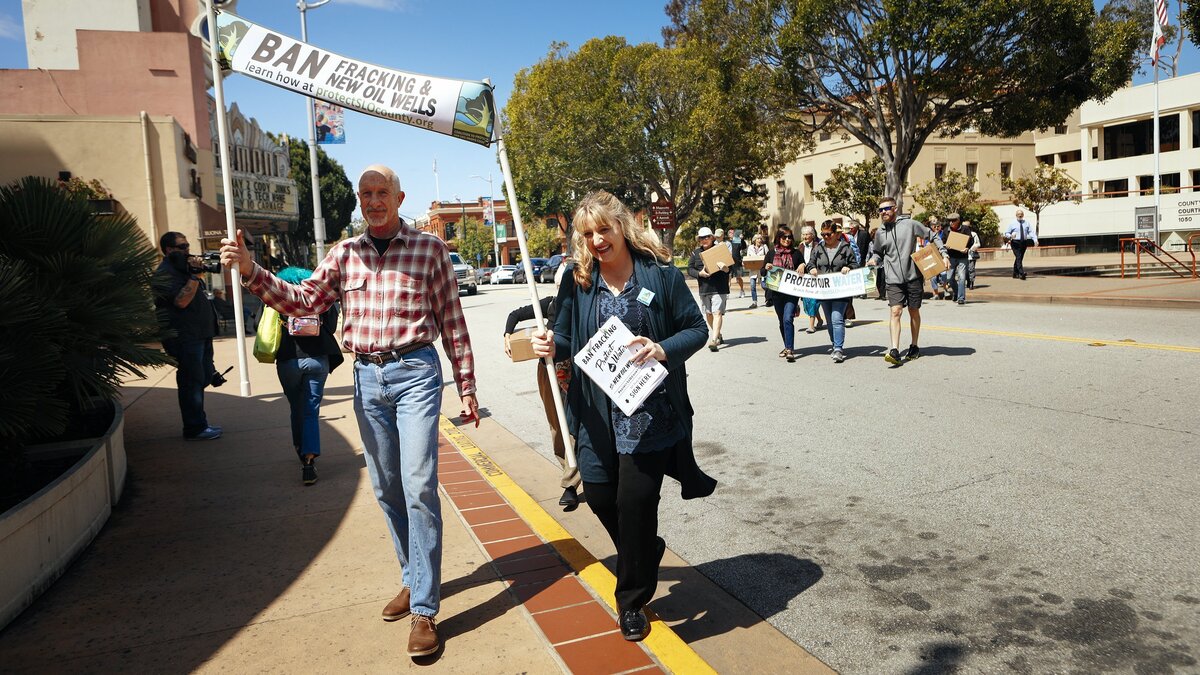 Members of the Coalition to Protect San Luis Obispo County deliver more than 20,000 signatures to the SLO County Clerk-Recorder's Office to qualify the environmental protection measure on the November 2018 ballot.