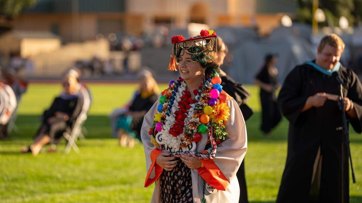 Atascadero High School senior Reese Griffiths walks the stage to receive her diploma at commencement ceremonies on Wednesday, June 3, 2026. 296 seniors walked the stage and received their diplomas.