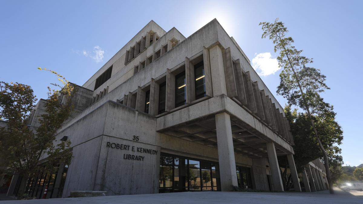 Cal Poly had a tour of the nearly $80 million renovation of the Robert E. Kennedy Library on Sept. 9, 2025. Dual pane windows will insulate the building from heat in the summer and cold in the winter. LED lights cut energy bills.