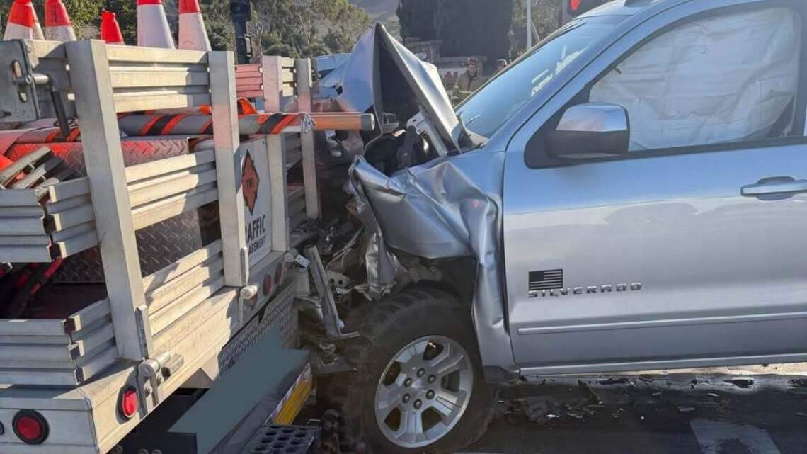 Driver falls asleep, rear-ends traffic-control truck in SLO, police say