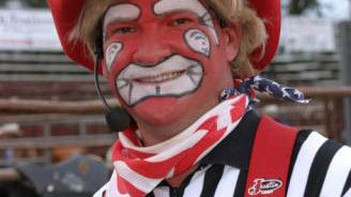 Rodeo clown Mike Hayhurst
